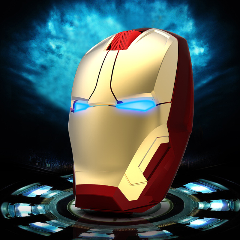 Iron man mouse железный человек беспроводная мышь личность творческий свет может общий объединение ноутбук мышь